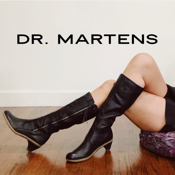 Dr. Martens Shoes - Dr. Marten Knee High Kitten Heel Boot